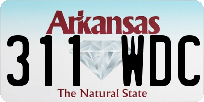 AR license plate 311WDC