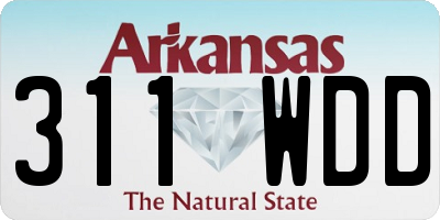 AR license plate 311WDD