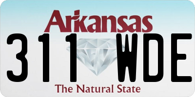 AR license plate 311WDE