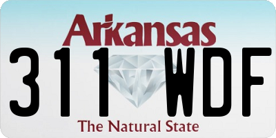 AR license plate 311WDF