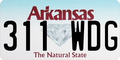 AR license plate 311WDG
