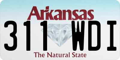 AR license plate 311WDI