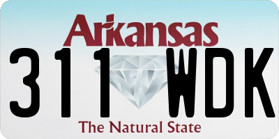 AR license plate 311WDK