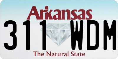 AR license plate 311WDM
