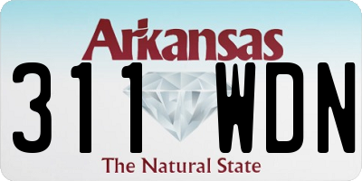 AR license plate 311WDN
