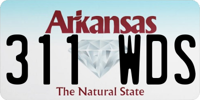 AR license plate 311WDS