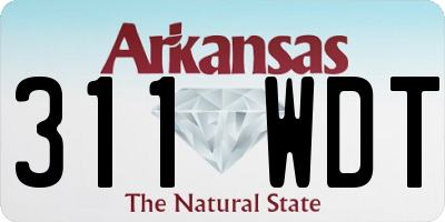 AR license plate 311WDT