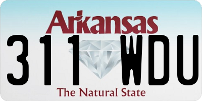 AR license plate 311WDU