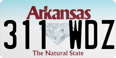 AR license plate 311WDZ