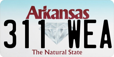 AR license plate 311WEA
