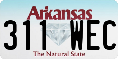 AR license plate 311WEC