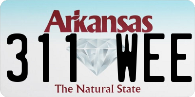 AR license plate 311WEE