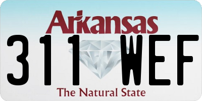 AR license plate 311WEF