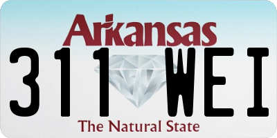 AR license plate 311WEI