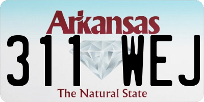 AR license plate 311WEJ