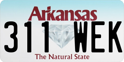 AR license plate 311WEK