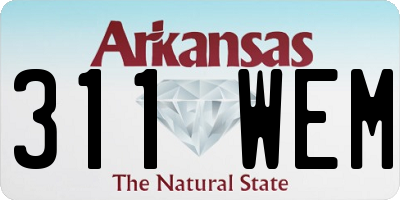 AR license plate 311WEM