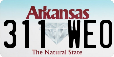 AR license plate 311WEO
