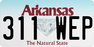 AR license plate 311WEP