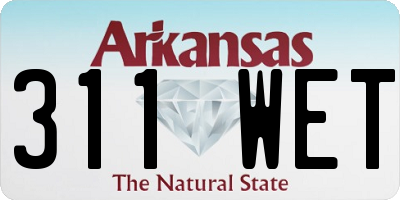 AR license plate 311WET