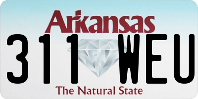 AR license plate 311WEU