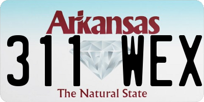 AR license plate 311WEX