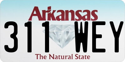 AR license plate 311WEY