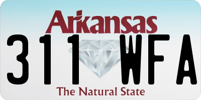 AR license plate 311WFA