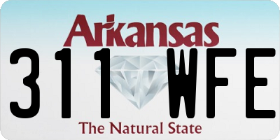 AR license plate 311WFE