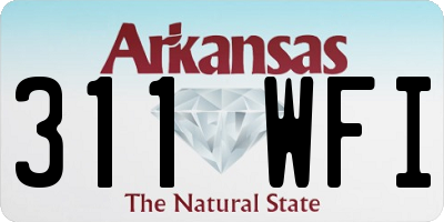 AR license plate 311WFI