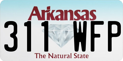 AR license plate 311WFP