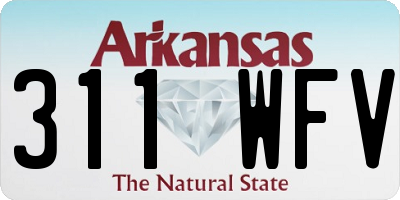 AR license plate 311WFV