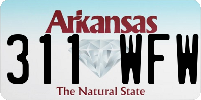 AR license plate 311WFW