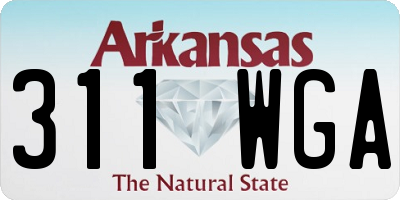 AR license plate 311WGA