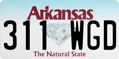 AR license plate 311WGD