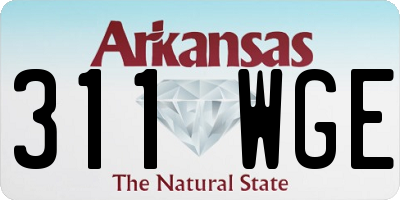 AR license plate 311WGE
