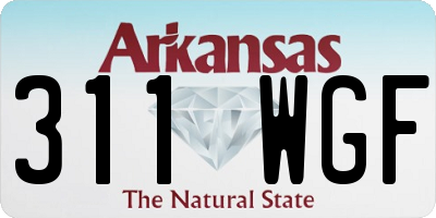 AR license plate 311WGF