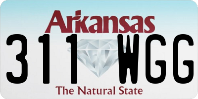 AR license plate 311WGG