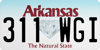 AR license plate 311WGI