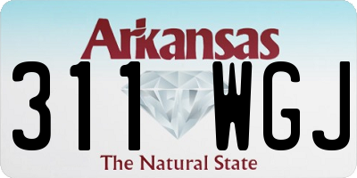 AR license plate 311WGJ