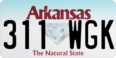 AR license plate 311WGK