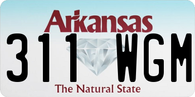 AR license plate 311WGM