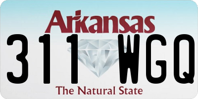 AR license plate 311WGQ