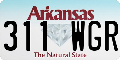 AR license plate 311WGR