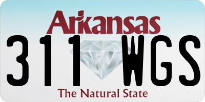 AR license plate 311WGS
