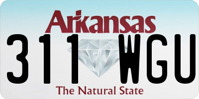 AR license plate 311WGU