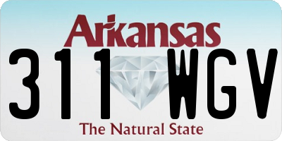 AR license plate 311WGV