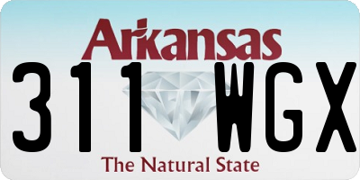 AR license plate 311WGX
