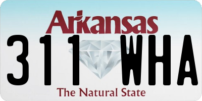 AR license plate 311WHA