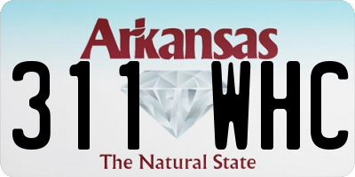 AR license plate 311WHC